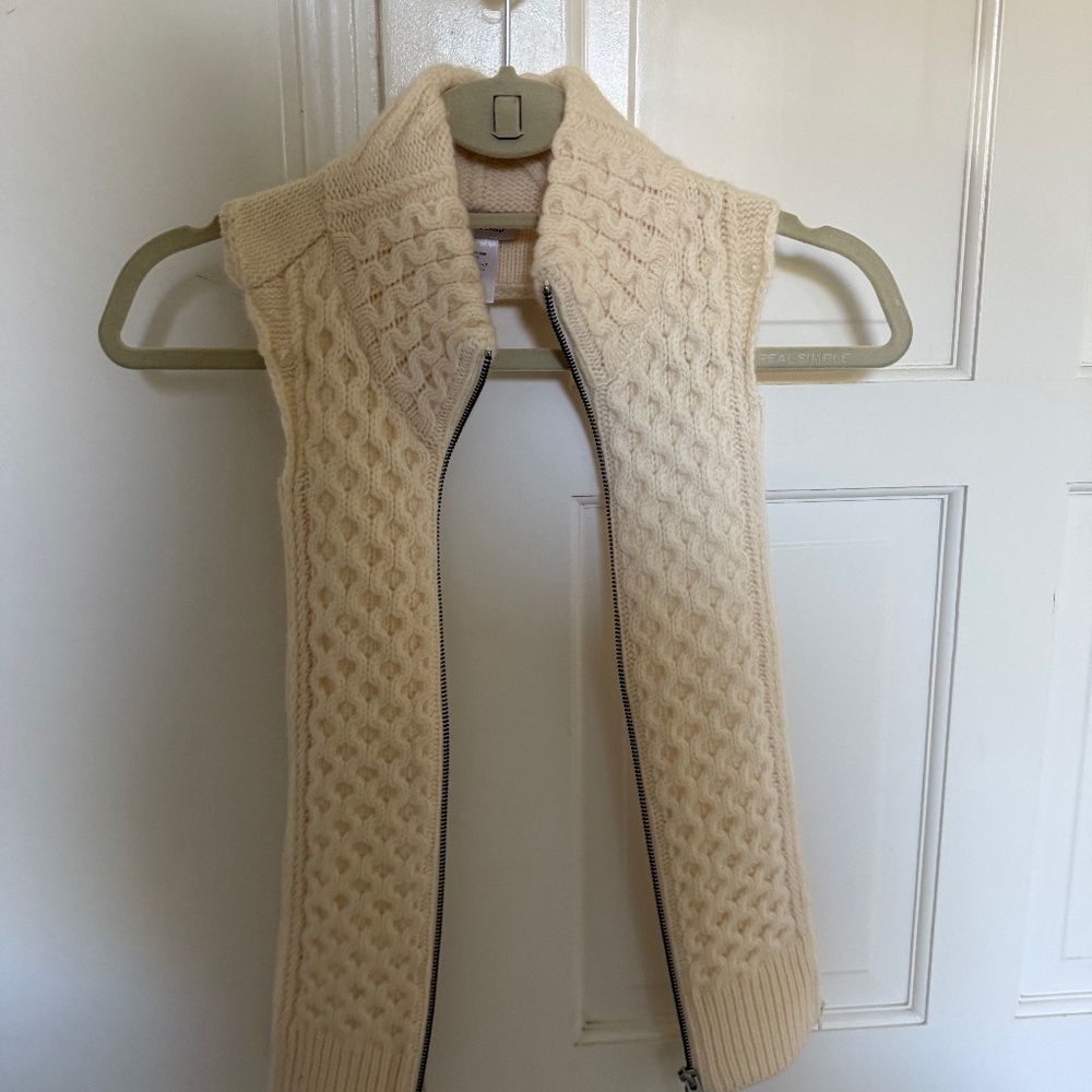 Veronica Beard Wool Cable-Knit Dickey